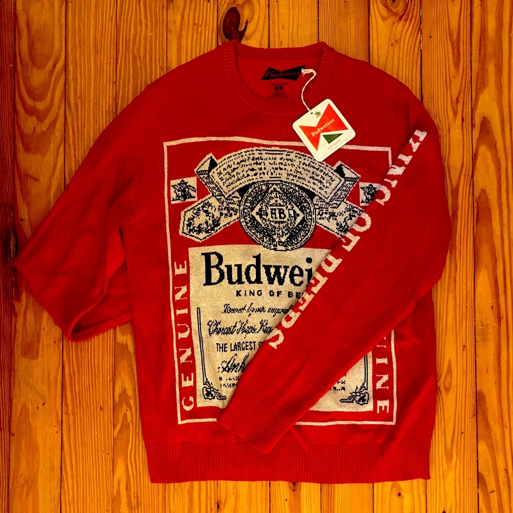 NWT Lucky Brand x Budweiser Sweater